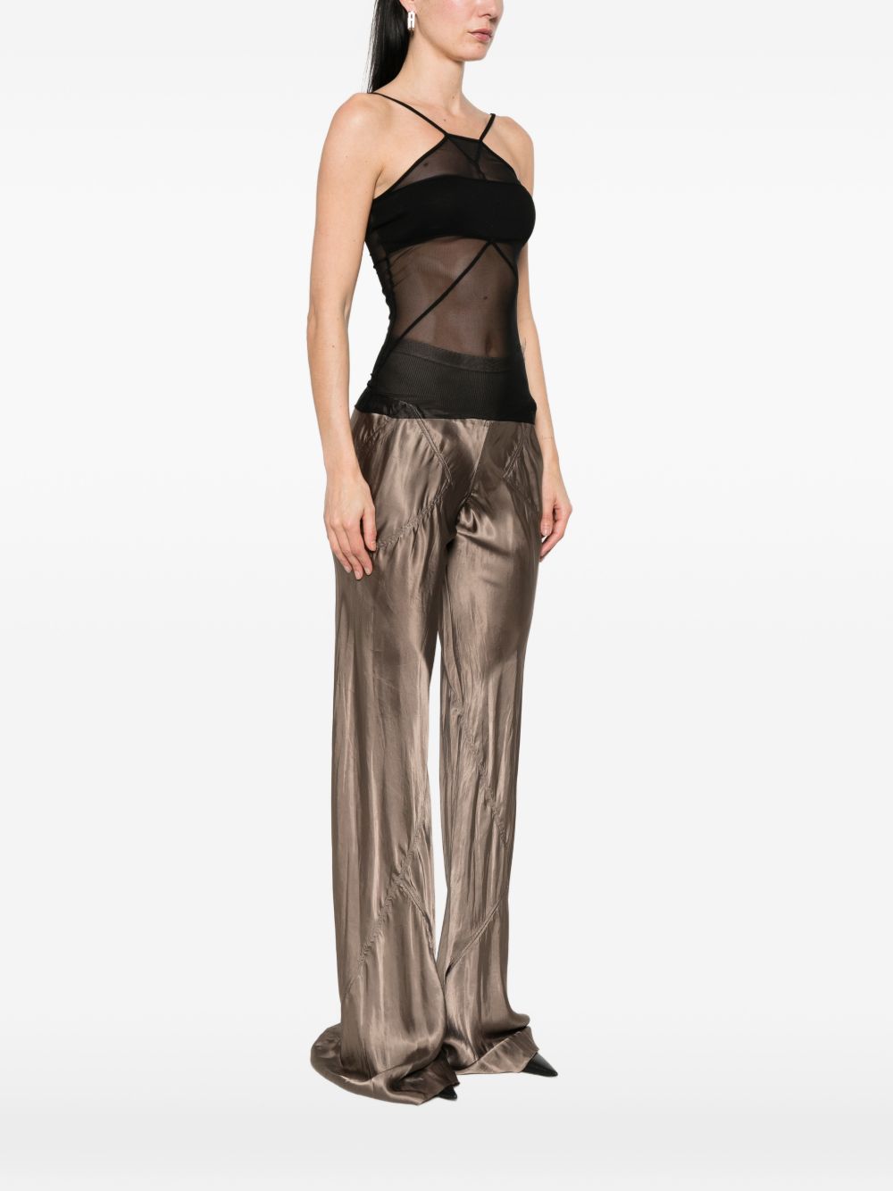 Top Trasparente Sl Combo  in nero Rick owens - donna 