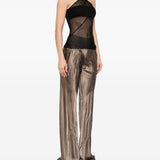 Top Trasparente Sl Combo  in nero Rick owens - donna 
