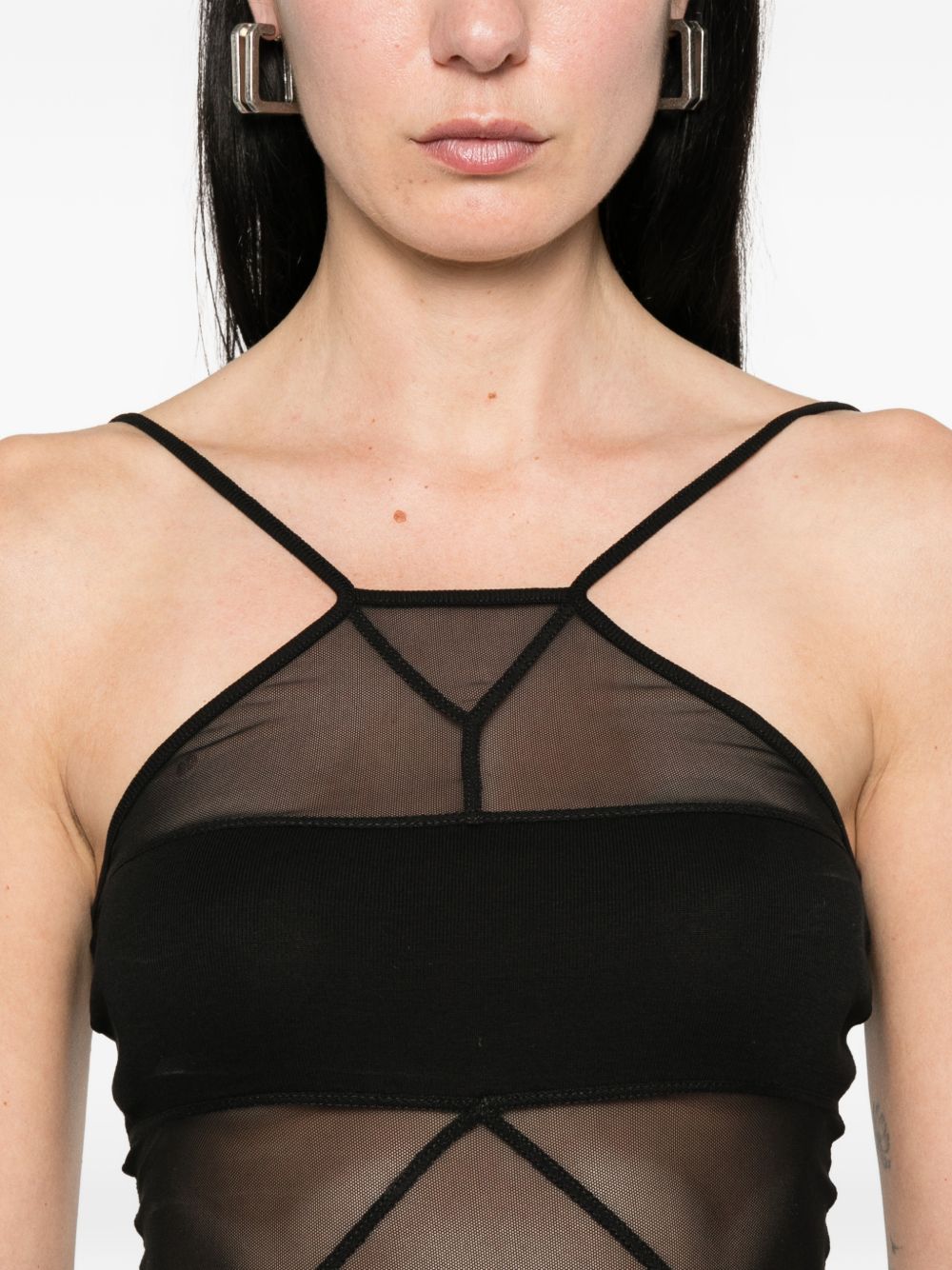 Top Trasparente Sl Combo  in nero Rick owens - donna 