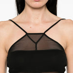 Top Trasparente Sl Combo  in nero Rick owens - donna 
