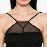 Top Trasparente Sl Combo  in nero Rick owens - donna 
