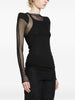 Top corto trasparente in nero Rick owens - donna