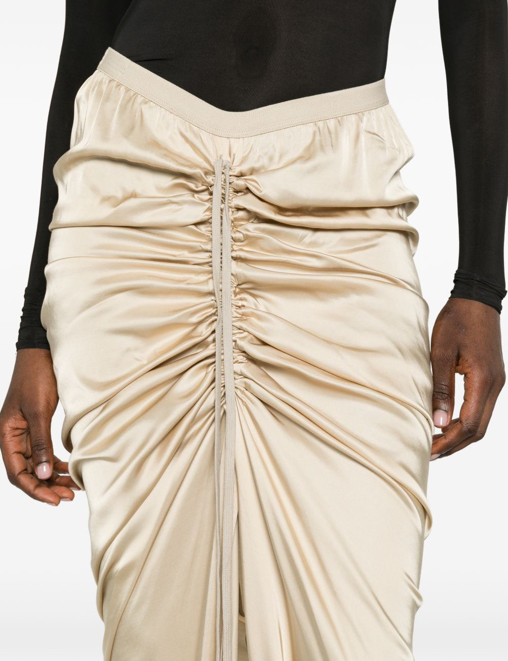 Gonna lunga drappeggiata in rosa Rick Owens - donna 