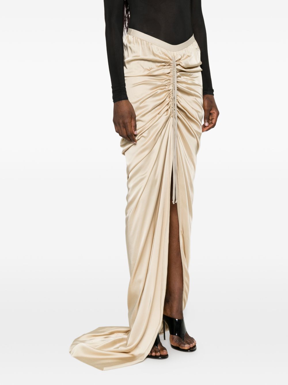 Gonna lunga drappeggiata in rosa Rick Owens - donna 