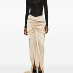 Gonna lunga drappeggiata in rosa Rick Owens - donna 