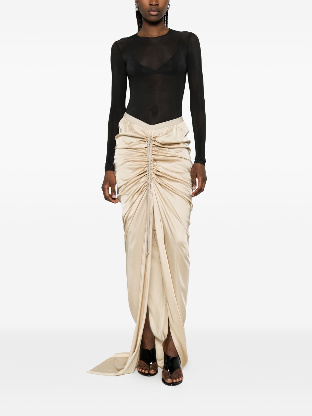 Gonna lunga drappeggiata in rosa Rick Owens - donna 