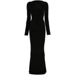 Abito maxi a maniche lunghe Temple in nero Rick owens - donna 