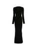 Rick Owens women's Temple long-sleeved maxi dress in black