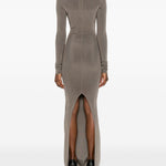 Abito lungo con cuciture in grigio Rick Owens - donna 