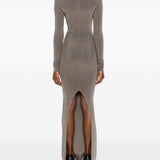 Abito lungo con cuciture in grigio Rick Owens - donna 