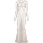 Abito maxi a pannelli temple in grigio Rick Owens - donna 