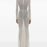 Abito maxi a pannelli temple in grigio Rick Owens - donna 