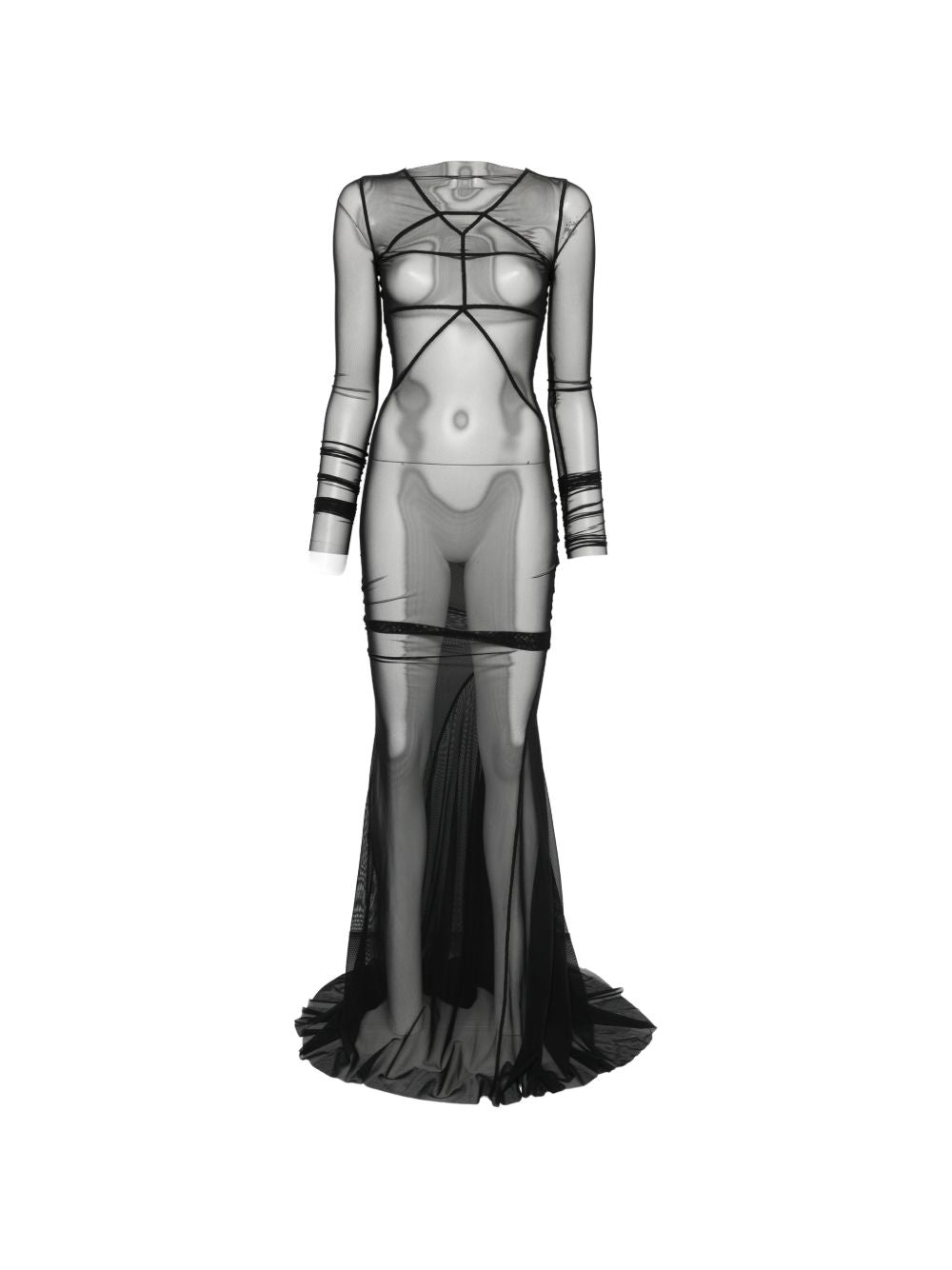 Abito maxi temple in nero Rick owens - donna 