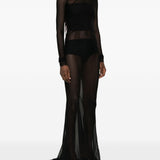 Abito maxi temple in nero Rick owens - donna 