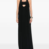 Abito maxi haltar in nero Rick Owens - donna 
