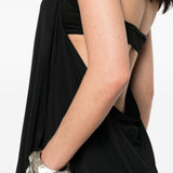 Abito maxi haltar in nero Rick Owens - donna 