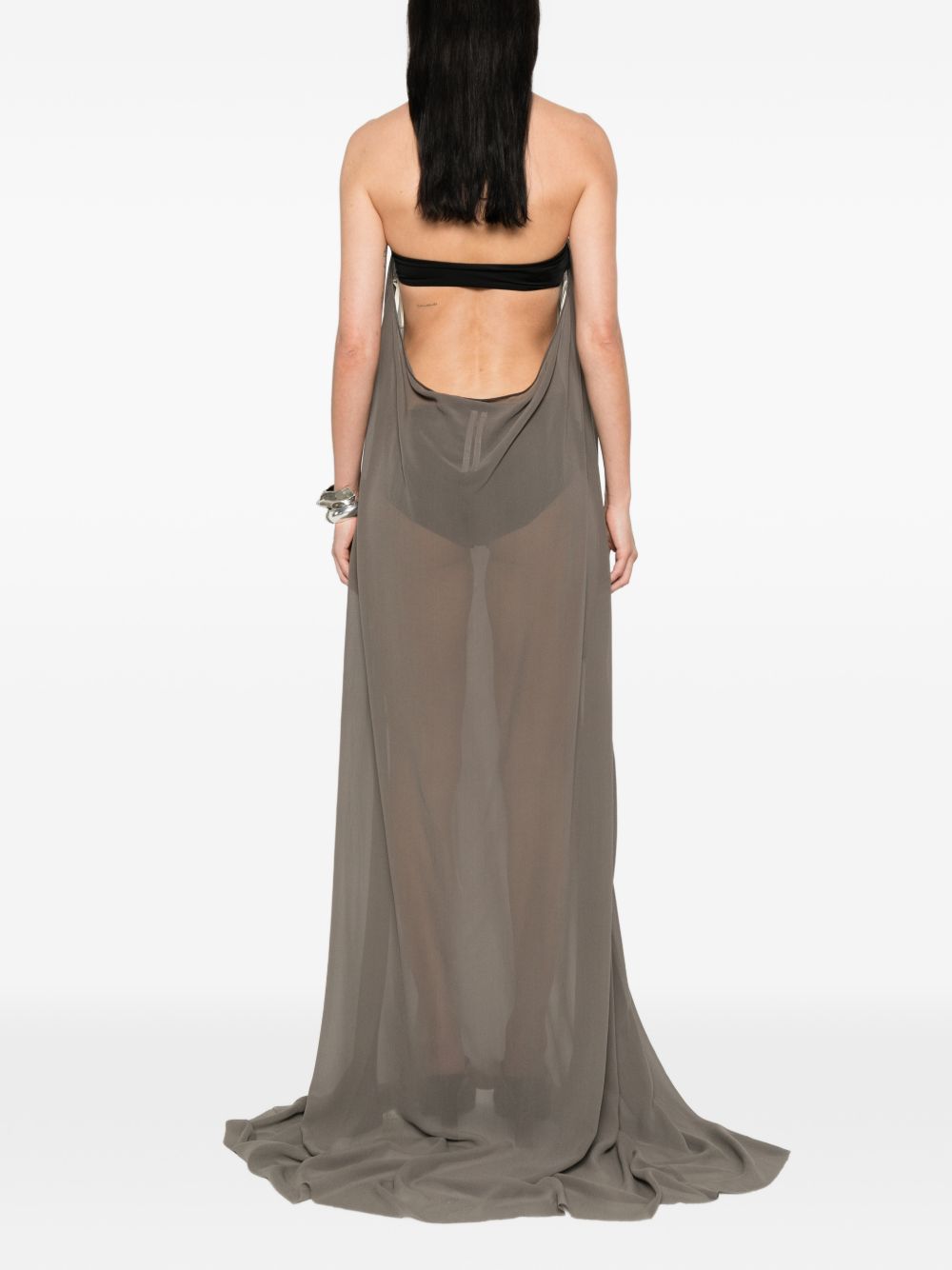 Abito maxi haltar in grigio Rick Owens - donna 