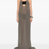 Abito maxi haltar in grigio Rick Owens - donna 