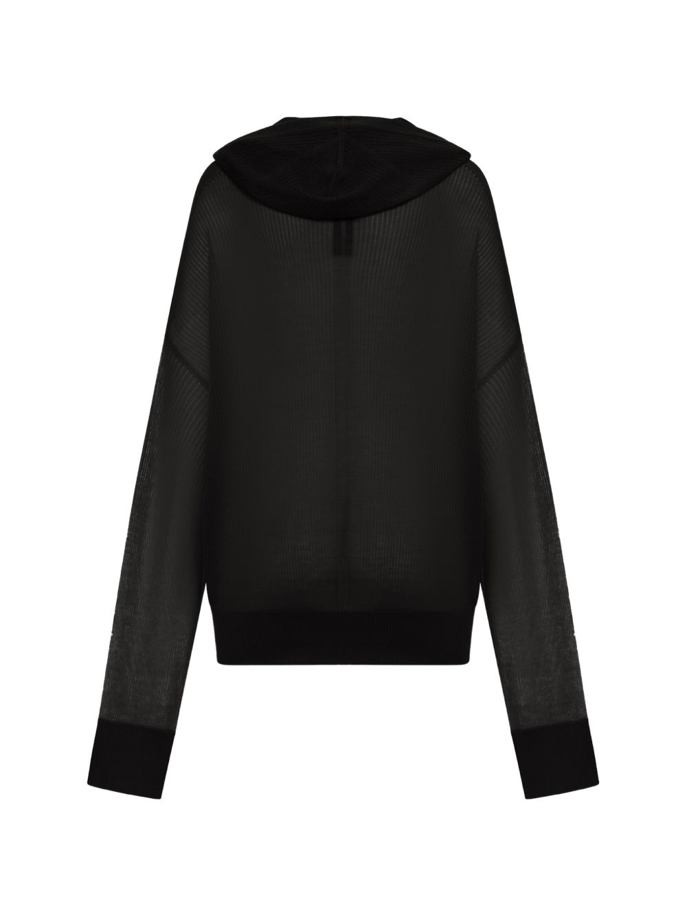 Maglione a maniche lunghe con cappuccio in nero Rick owens - donna 
