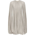 Mantella luxor in seta  in grigio Rick Owens - donna 