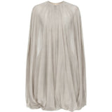 Mantella luxor in seta  in grigio Rick Owens - donna 