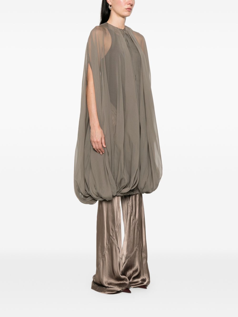 Cappa luxor in grigio talpa Rick Owens - donna 