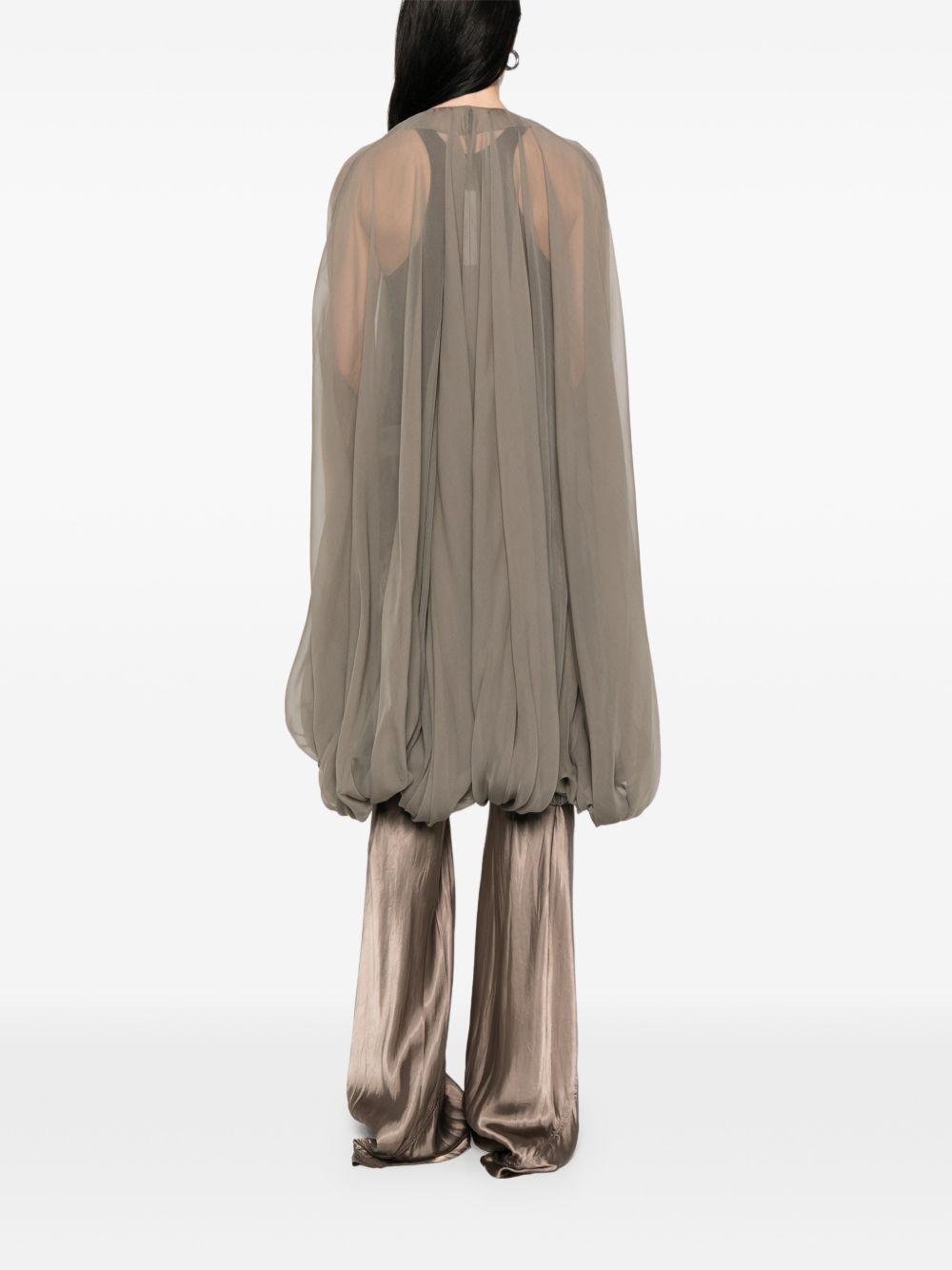 Cappa luxor in grigio talpa Rick Owens - donna 
