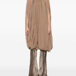 Mantella luxor in seta in beige Rick Owens - donna 