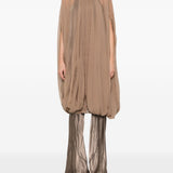 Mantella luxor in seta in beige Rick Owens - donna 