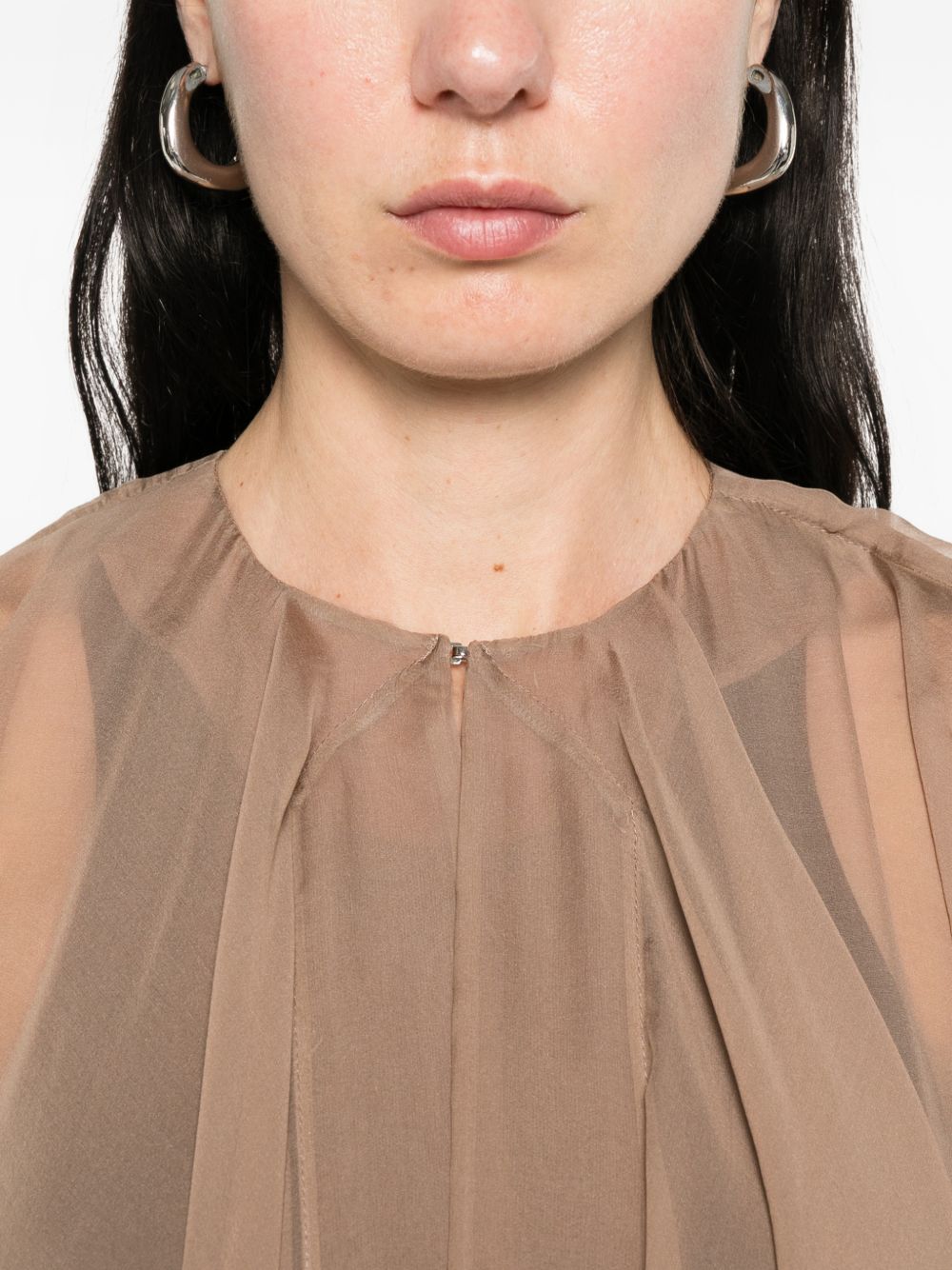 Mantella luxor in seta in beige Rick Owens - donna 