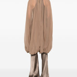 Mantella luxor in seta in beige Rick Owens - donna 
