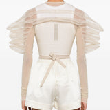 Top rhino in tulle in beige Rick Owens - donna 