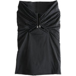 Top a tubino con cut-out in nero Rick owens - donna 