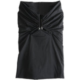 Top a tubino con cut-out in nero Rick owens - donna 