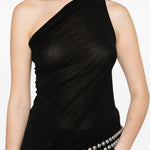 Top Athena con maniche asimmetriche in nero Rick owens - donna 