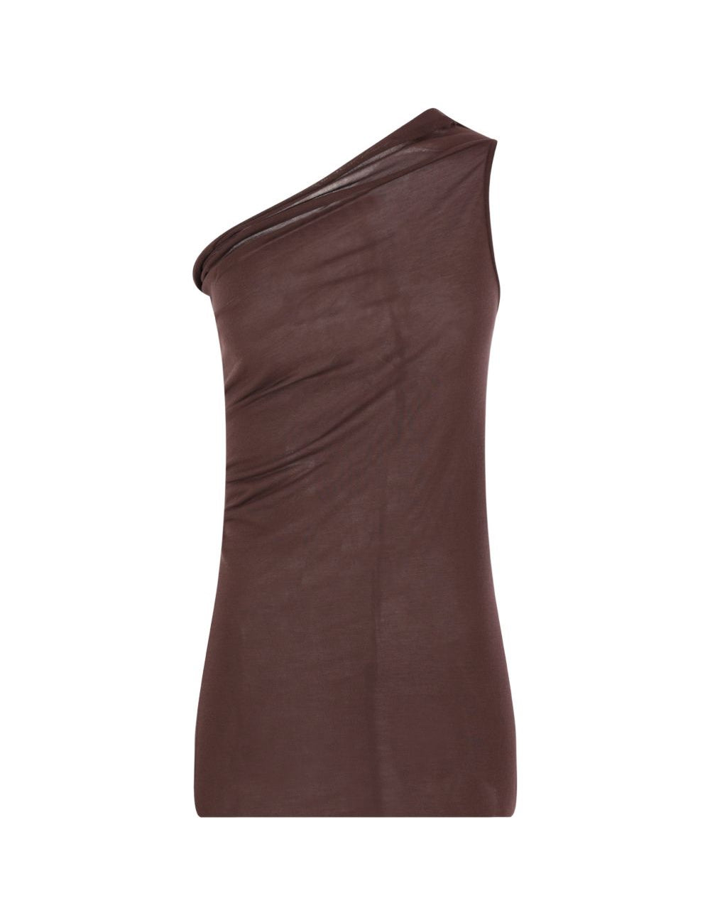 Top monospalla in marrone Rick Owens - donna 