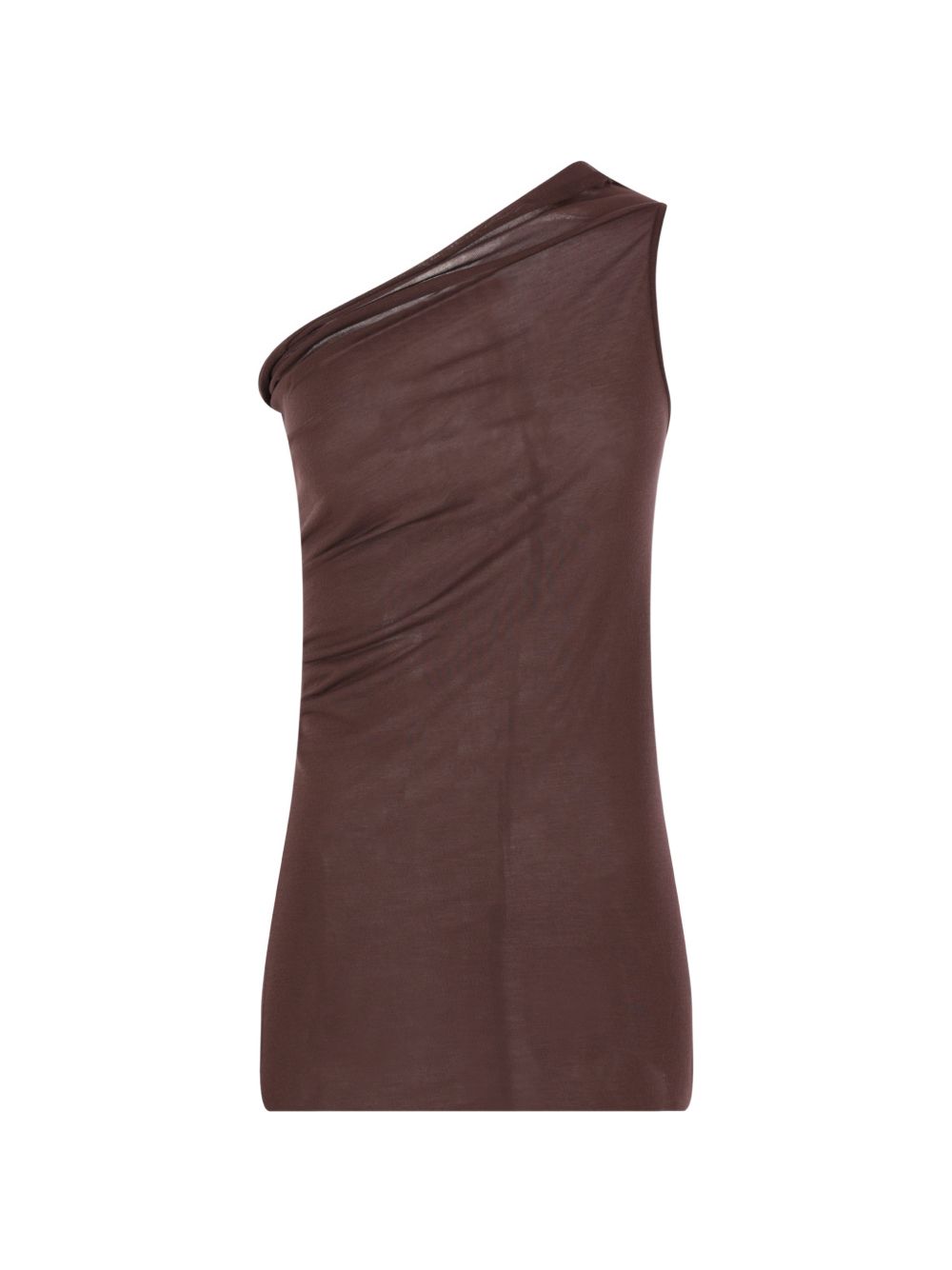 Top monospalla in marrone Rick Owens - donna 