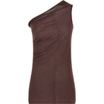 Top monospalla in marrone Rick Owens - donna 