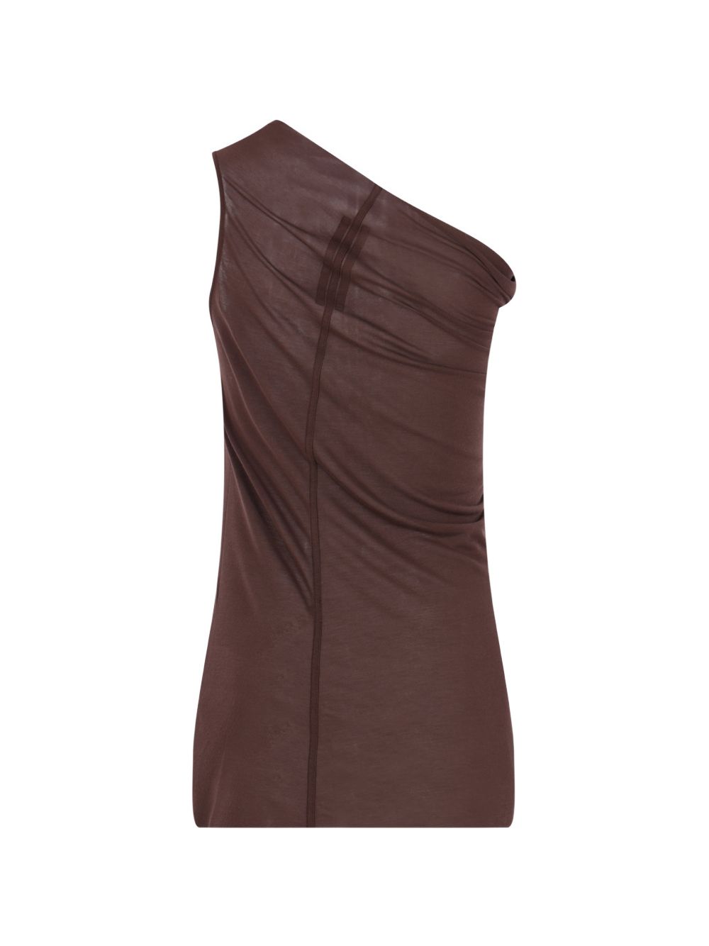 Top monospalla in marrone Rick Owens - donna 