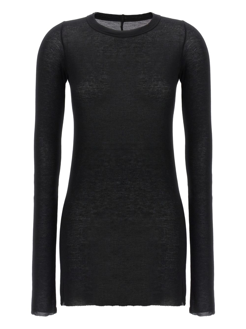 T-shirt a coste in nero Rick owens - donna 