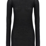 T-shirt a coste in nero Rick owens - donna 