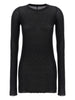 Rick Owens black ribbed t-shirt - women