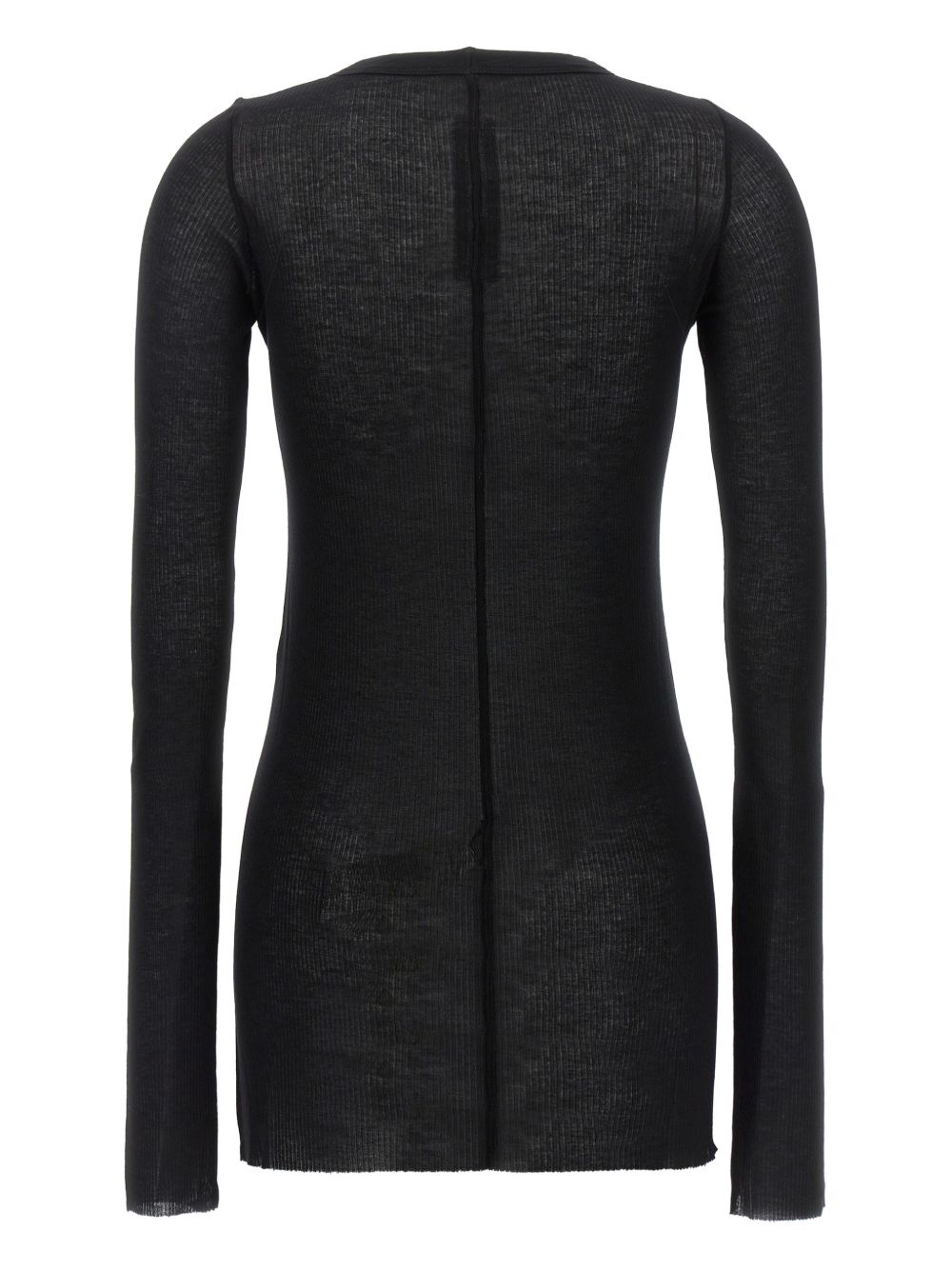 T-shirt a coste in nero Rick owens - donna 