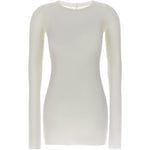 T-shirt a maniche lunghe in bianco Rick owens - donna 