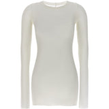 T-shirt a maniche lunghe in bianco Rick owens - donna 