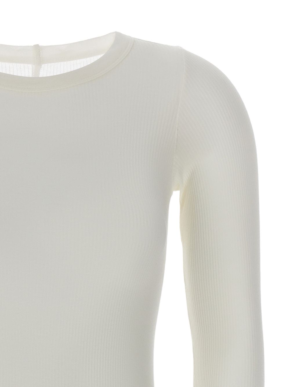 T-shirt a maniche lunghe in bianco Rick owens - donna 