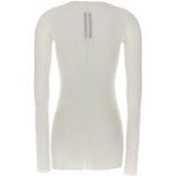 T-shirt a maniche lunghe in bianco Rick owens - donna 