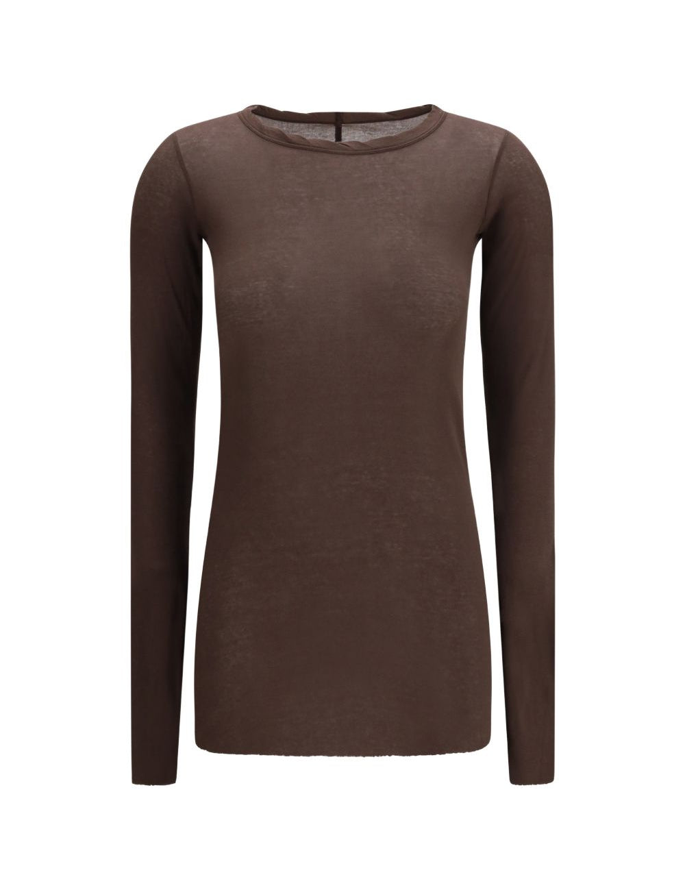 T-shirt a maniche lunghe in marrone Rick owens - donna 