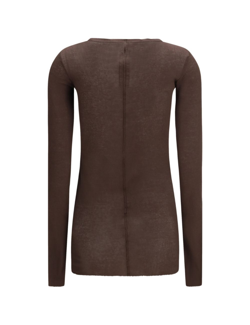 T-shirt a maniche lunghe in marrone Rick owens - donna 