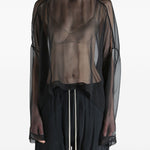 Blusa trasparente Jumbo Tabard in nero Rick owens - donna 